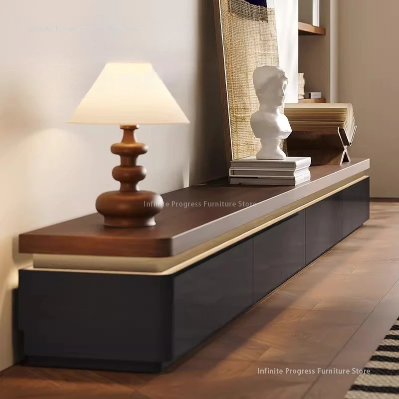 Mid-Century Style Solid Wood TV Stand Nordic Creative Floor-standing Living Room Floor TV Cabinet High-end Home Furniture FYTS