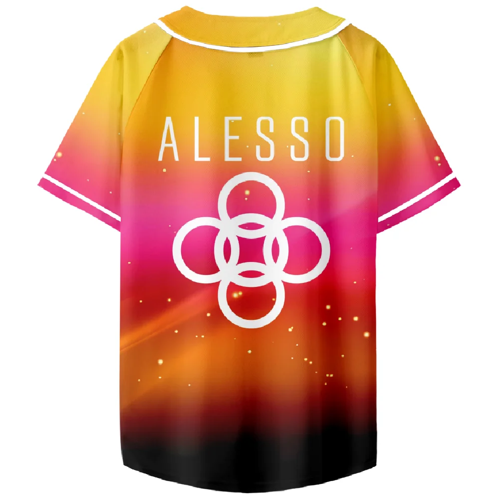 Alesso koszulka mech Alesso logo jersye v neck koszulka z krótkim rękawem mężczyźni/kobiety dj koszulka hiphopowa