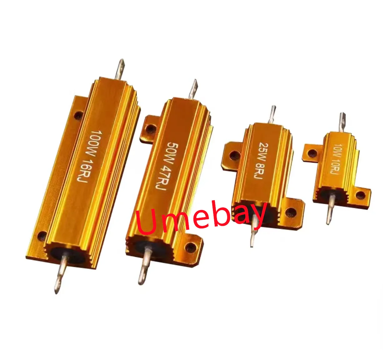 10 pieces, integrated circuit, RX24-5W series, aluminum shell high-power ， 0.1R/ 0.1R/ 0.2R/ 0.22R/ 0.3R /0.33R /0.47R