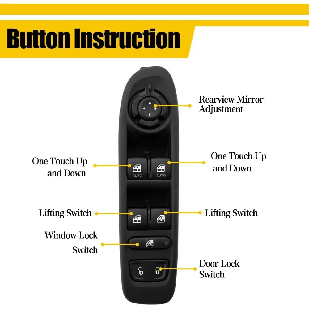 Front Left Electric Power Window Switch Lifter Control Button Parts for Jeep Compass 2017 2018 2019 2020 2021 Car Accessories view 3