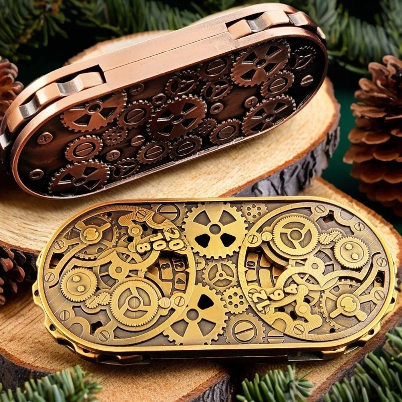 NEW Creative 7-in-1 Gear Double Wheel Disc Metal Dice High End Dice Decompression Pendant Board Game Gift