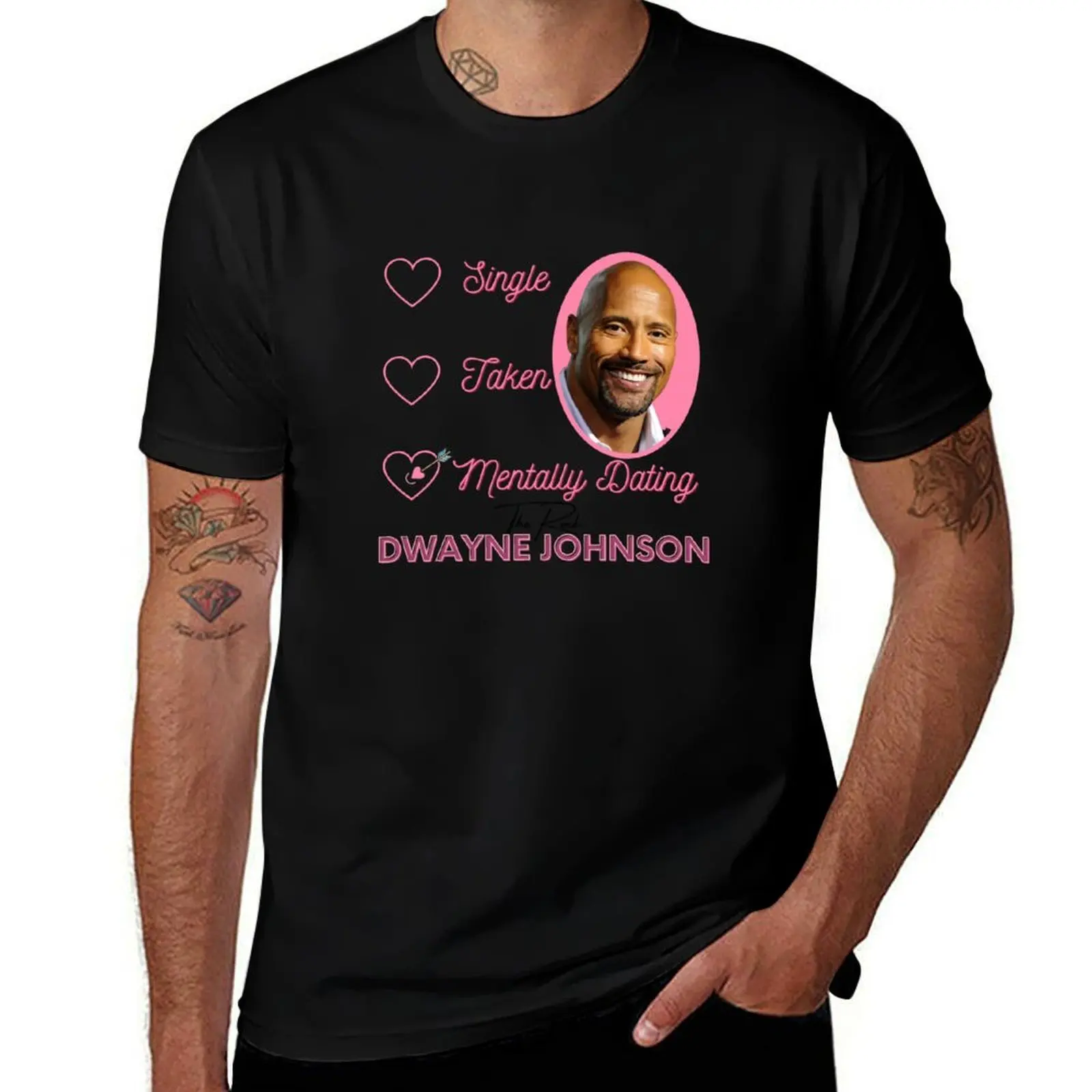 Mentally Dating Dwayne Johnson T-Shirt Modern Style Print T-Shirt