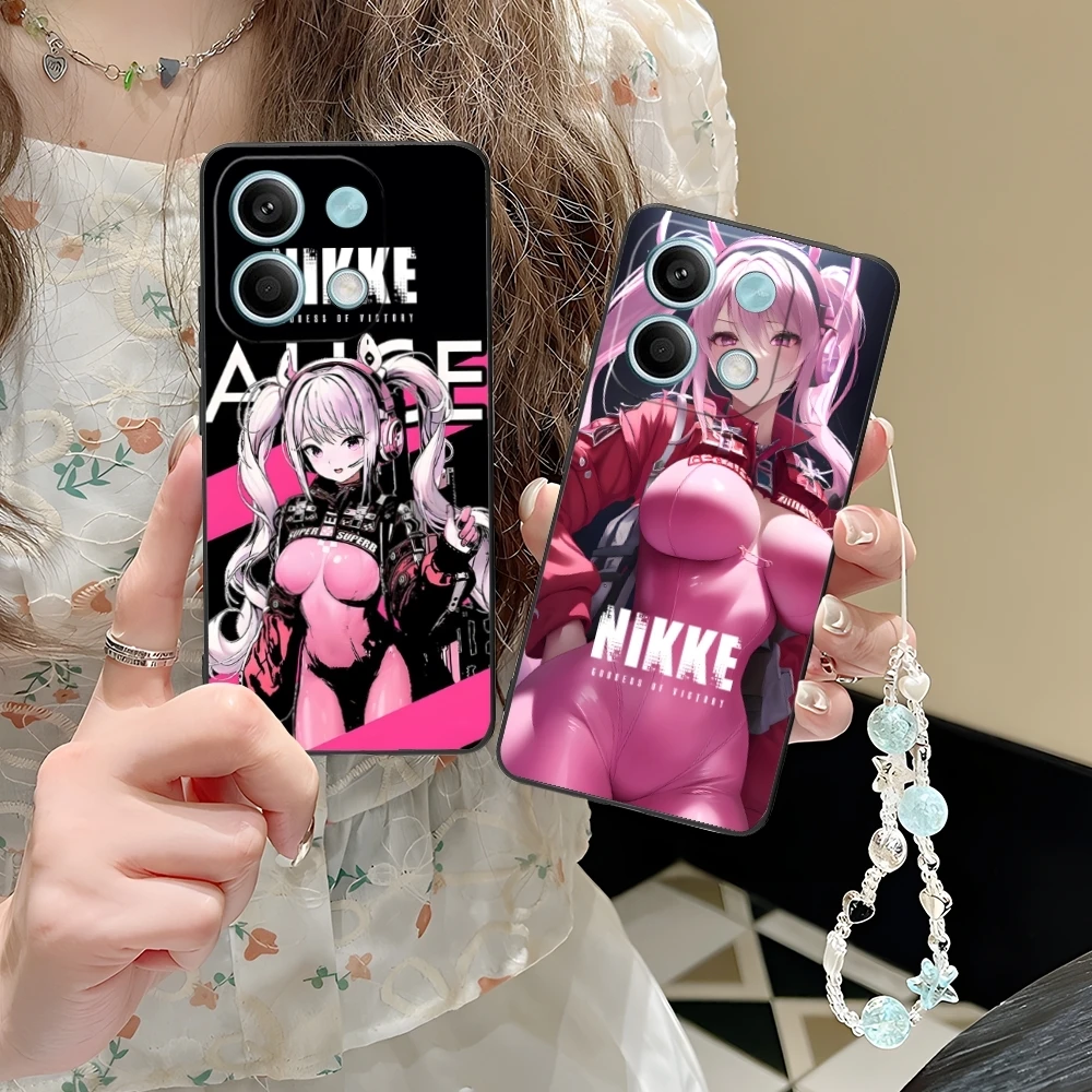 Goddess NIKKE Alice Mobile Cell Phone Case for Xiaomi POCO M6 M5 M4 M3 X6 X5 X4 X3 F6 F5 F4 F3 F2 C40 Pro GT 5G Black Cover