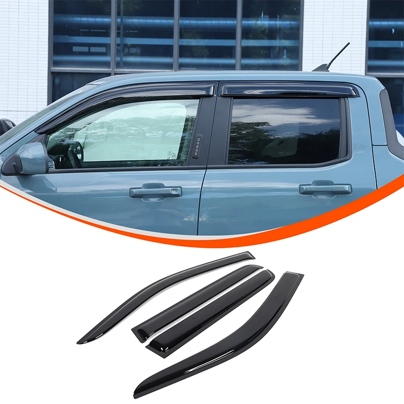 Car Side Window Wind Deflectors Vent Visors Exterior Sun Wind Rain Shield For Ford Maverick 2022 2023 2024 Auto Accessories