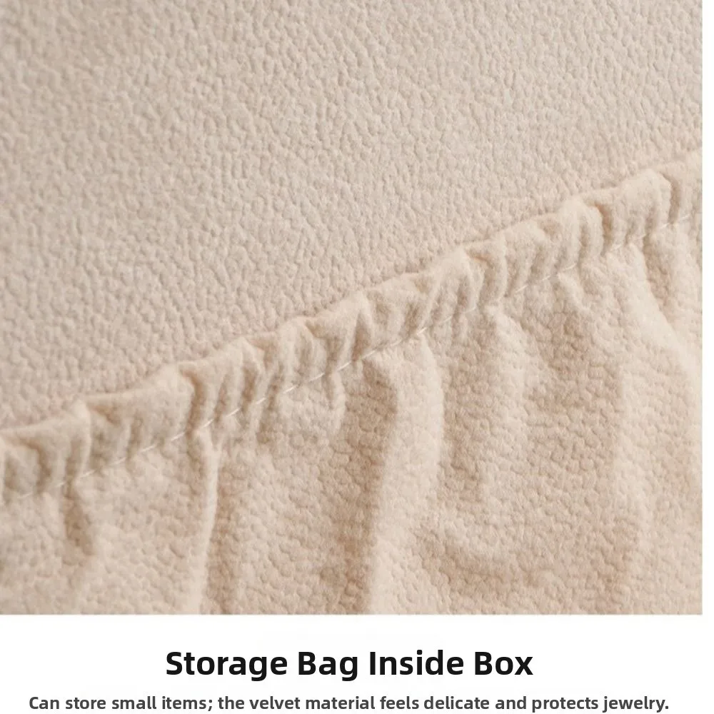 

2-слойная двухслойная шкатулка для драгоценностей с замком, ожерелье из искусственной кожи, коробка для сережек, элегантная витрина для ювелирных изделий большой емкости, настольная витрина