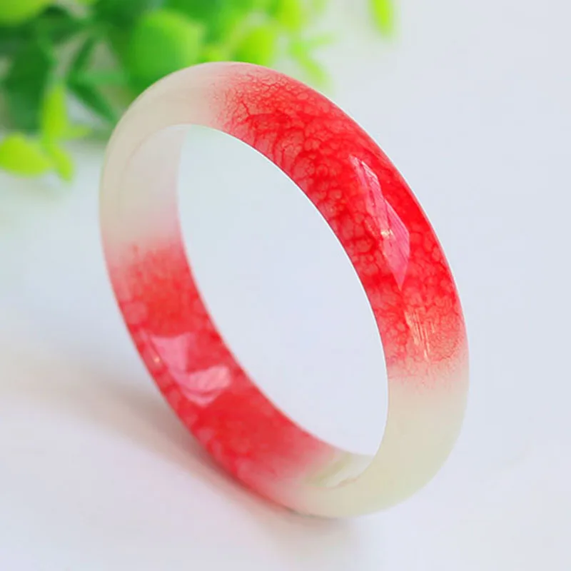 

Natural Red Jade With Chicken Blood Bracelet Charm Jewellery Fashion Accessories HandCarved Bangles