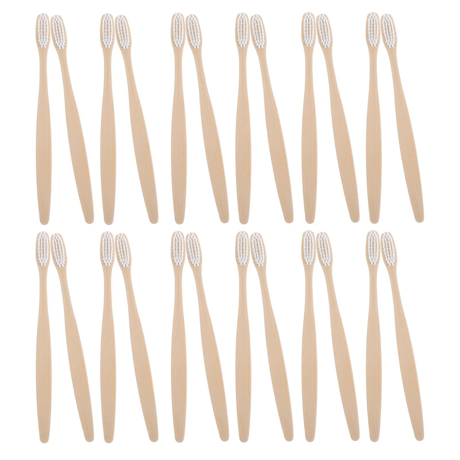 

24Pcs Bamboo Toothbrush Soft Brush for Adults Travel Home Hotel Use Extra Soft Teeth Cleaning Portable Eco Friendly