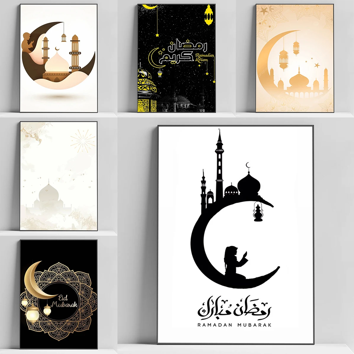 

Islamic Ramadan Poster Home and Decoration Painting on Canvas Room Decor Posters for Wall Art Decorative Paintings Print Bedroom