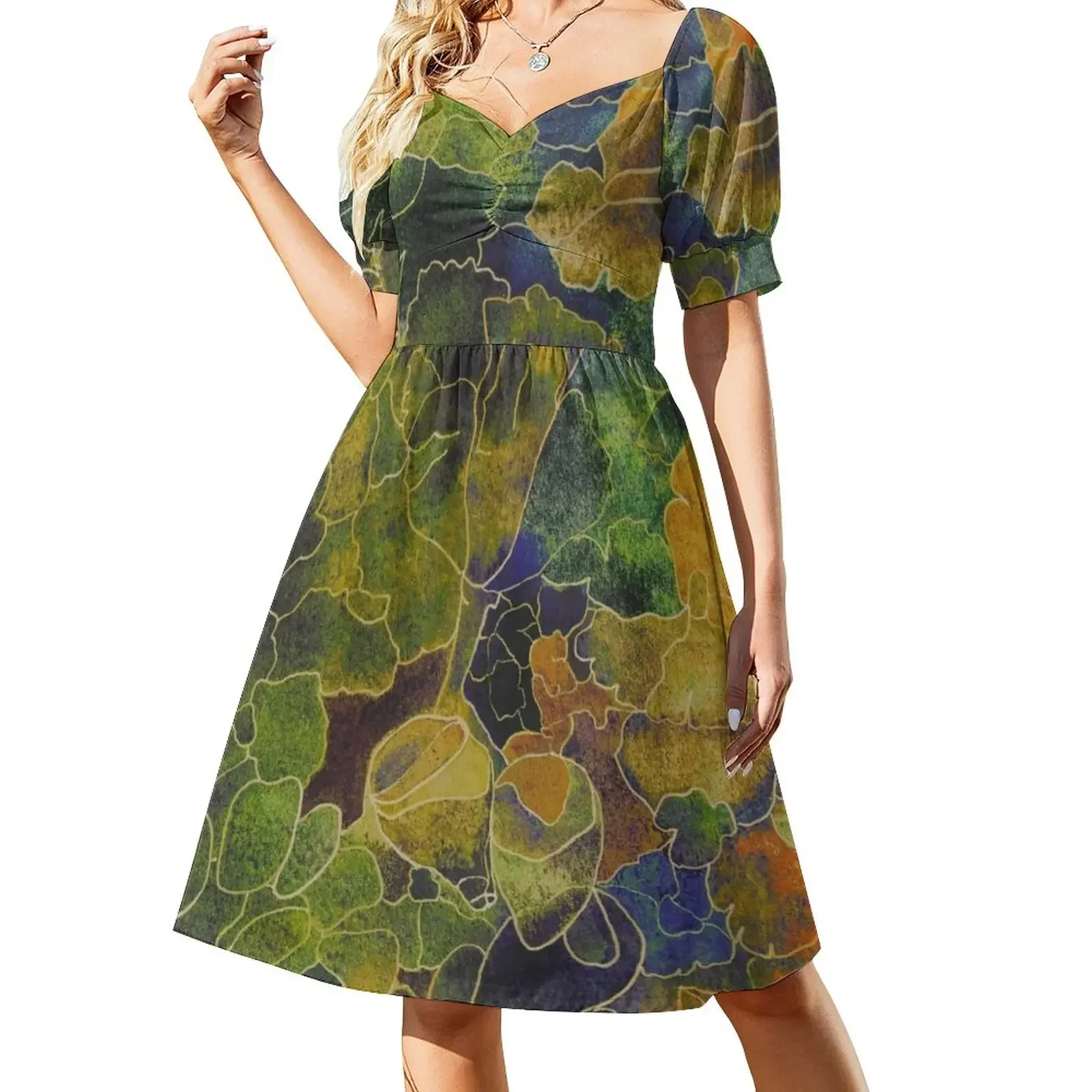

Autumn Bouquet Sleeveless Dress Women's skirt prom dresses Dress