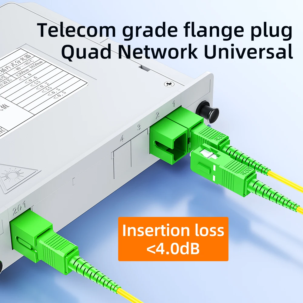 SC APC PLC 1x2/16 Fiber Optic Splitter Box Cassette Card Inserting PLC Splitter FTTH Fiber Optical Coupler Splitter