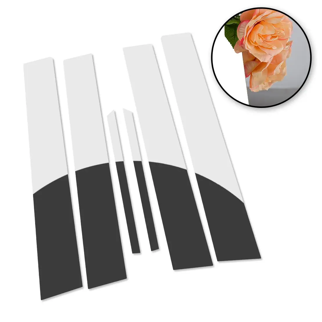 

1 комплект наклеек на стойки двери, окна, подходят для Toyota Corolla Sedan 2009 2010 2011 2012 2013, серебристый ПК