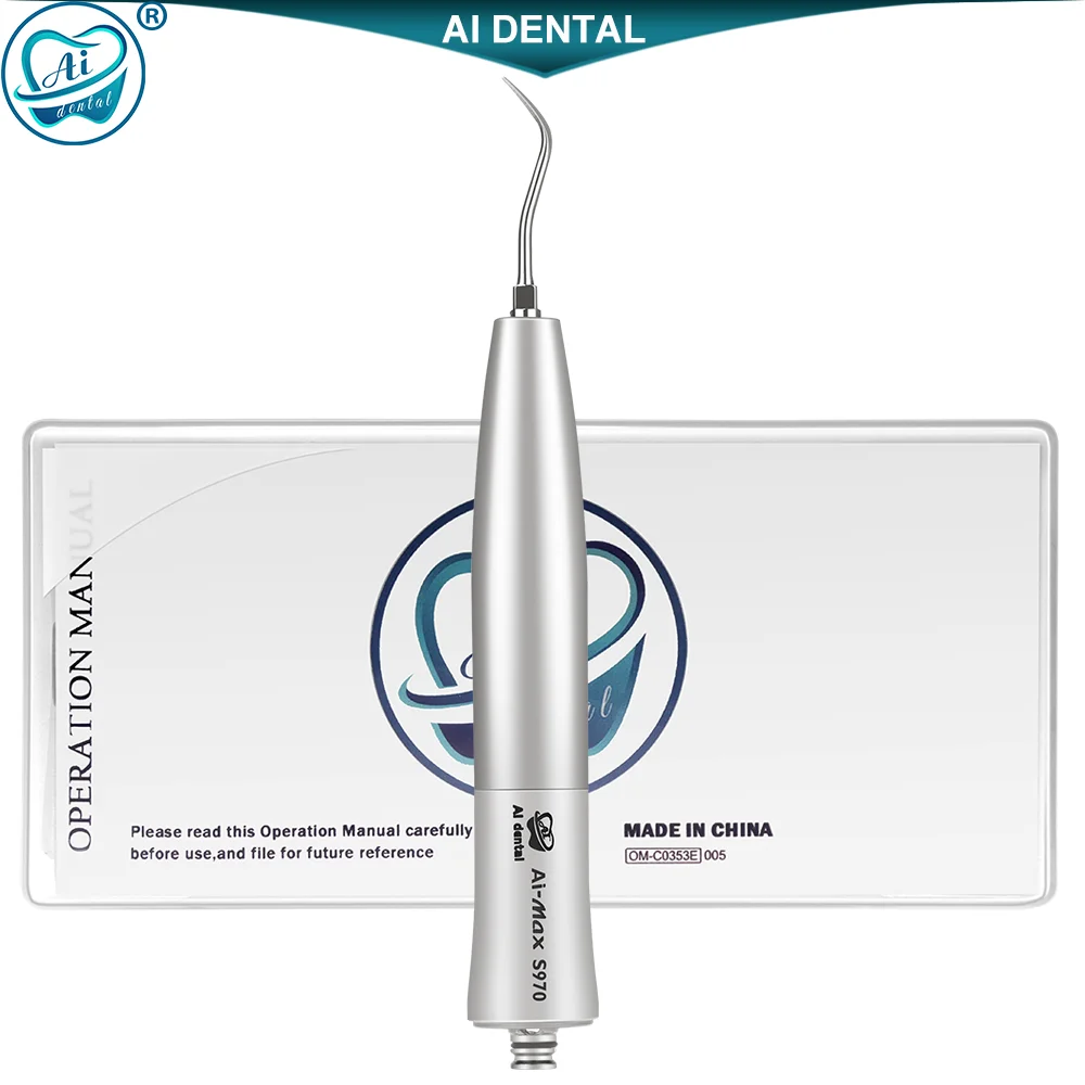 

AI Dental Air Scaler Handpiece Whitening Irrigator Internal Water Spray Scaling Tips Remove Teeth Tartar Stain AI-S970