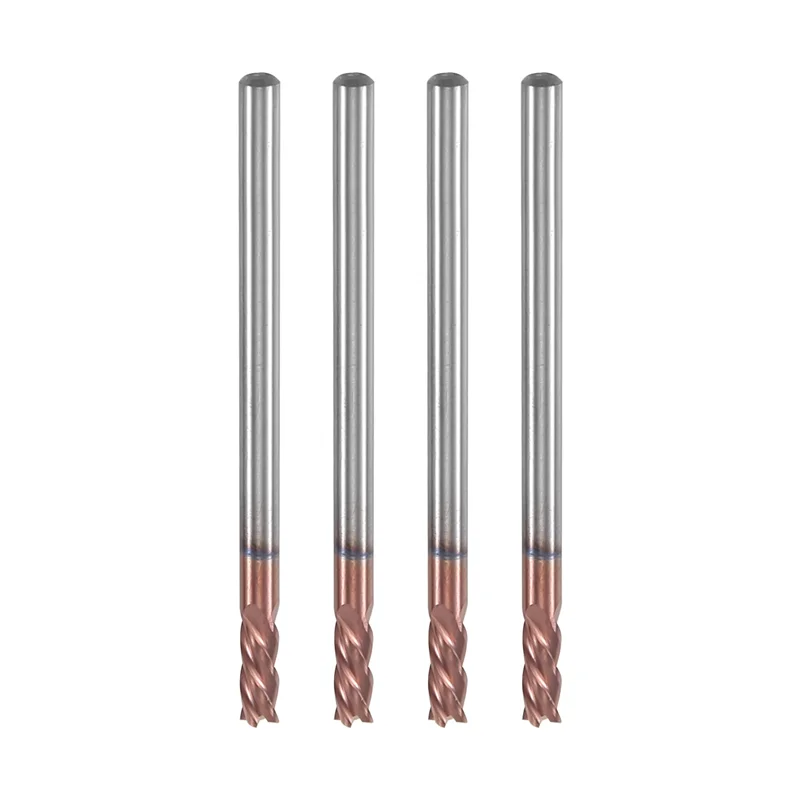 ABHU 5PCS 3Mm Vollhartmetall-schaftfräser Schaftfräser D3X8XD4X50L 4 Flöte Seite Fräsen Schlitzen Profiling Planfräser Standardlänge