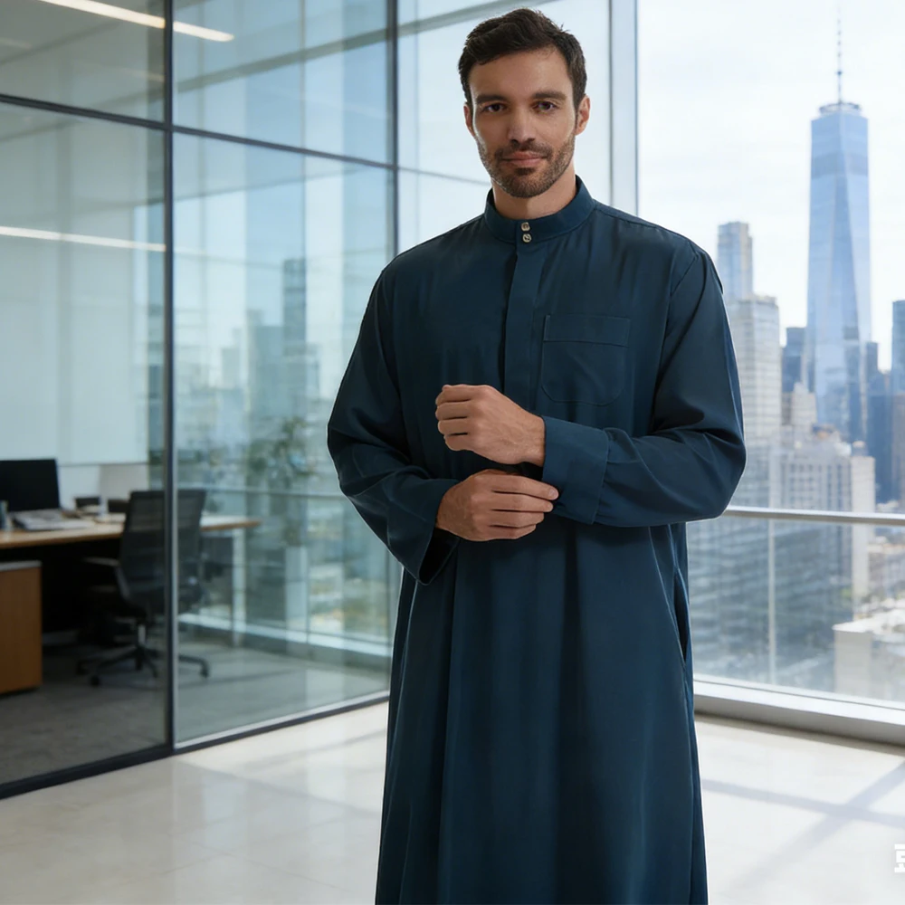 

Мужская саудовская арабская одежда: длинный халат (джубба, тобе), турецкий кафтан, джеллаба, дишдаша, исламская одежда, дубайская абайя