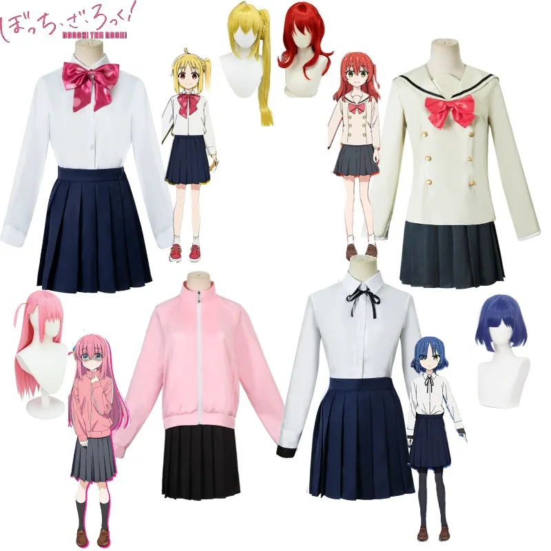 

2026 Bocchi The Rock Hitori Gotoh Ryo Yamada Ikuyo Kita Cosplay Costume Kessoku Band Outfit Full Set for Women Halloween Cosplay