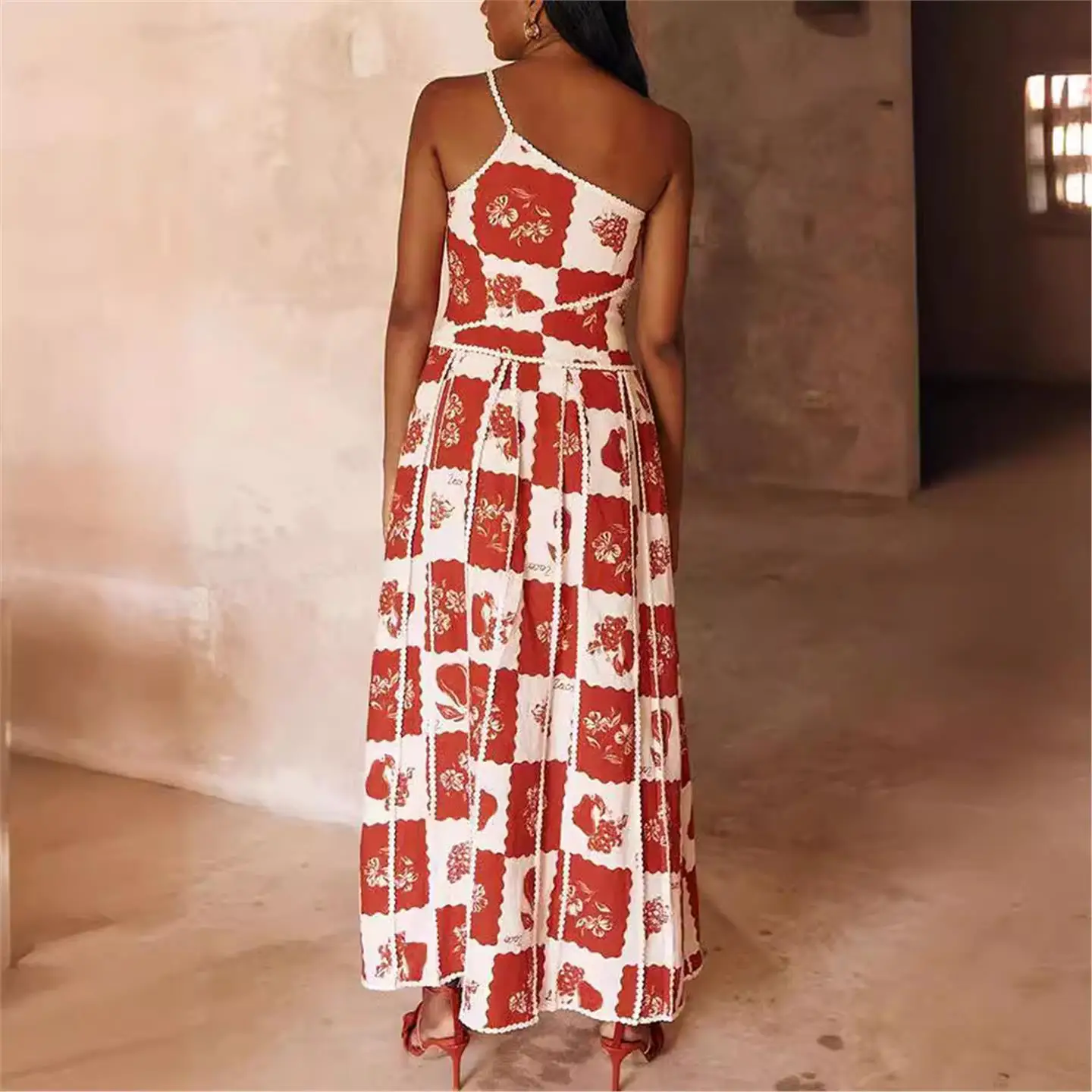 2025 Nuovo cinturino Faion stampato in pizzo 3D Dr a vita alta europeo Sle casual pezzo unico senza marca Dr. da donna