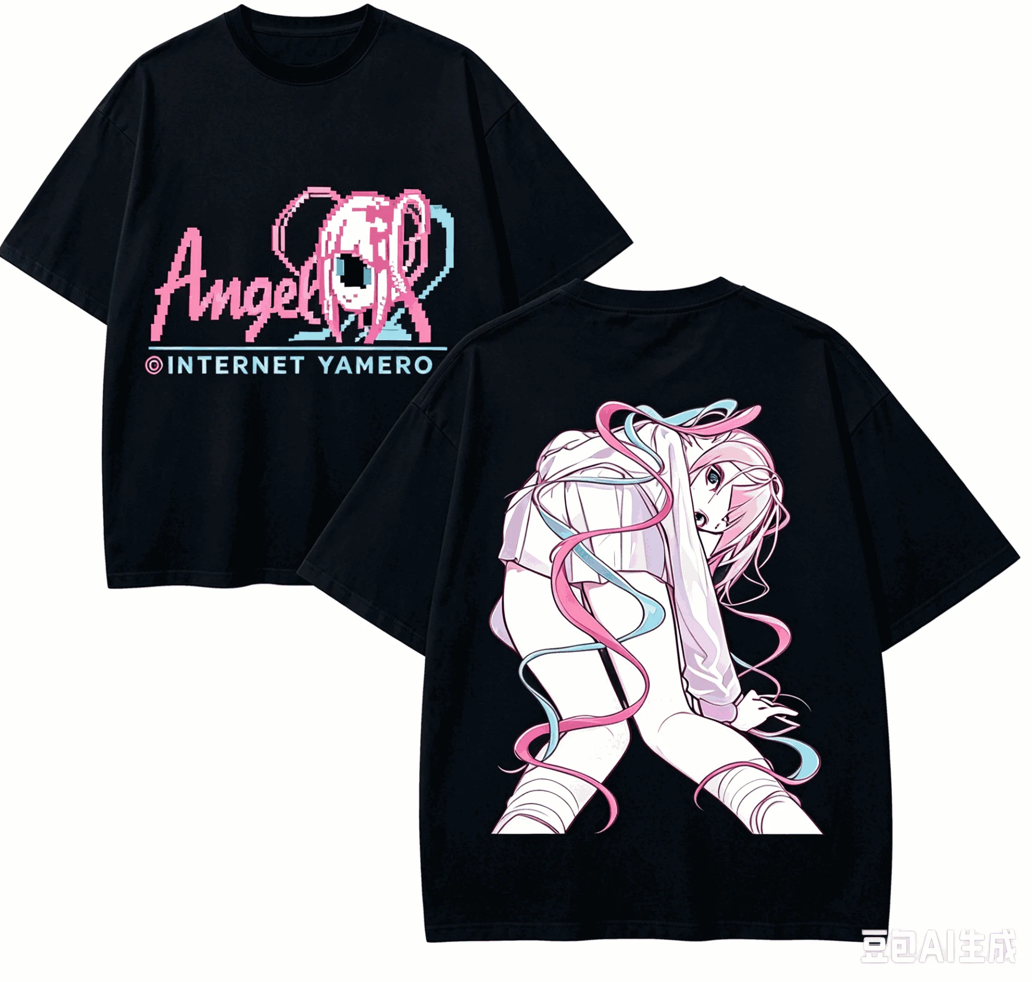 Needy Streamer Overload Anime Lover T-shirt Harajuku Cotton New Model High Street Retro Oversized Unisex Harajuku high quality