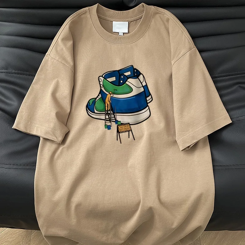 

Свободная футболка унисекс с круглым вырезом, тонкая, повседневная, летняя, модная, для мужчин и женщин