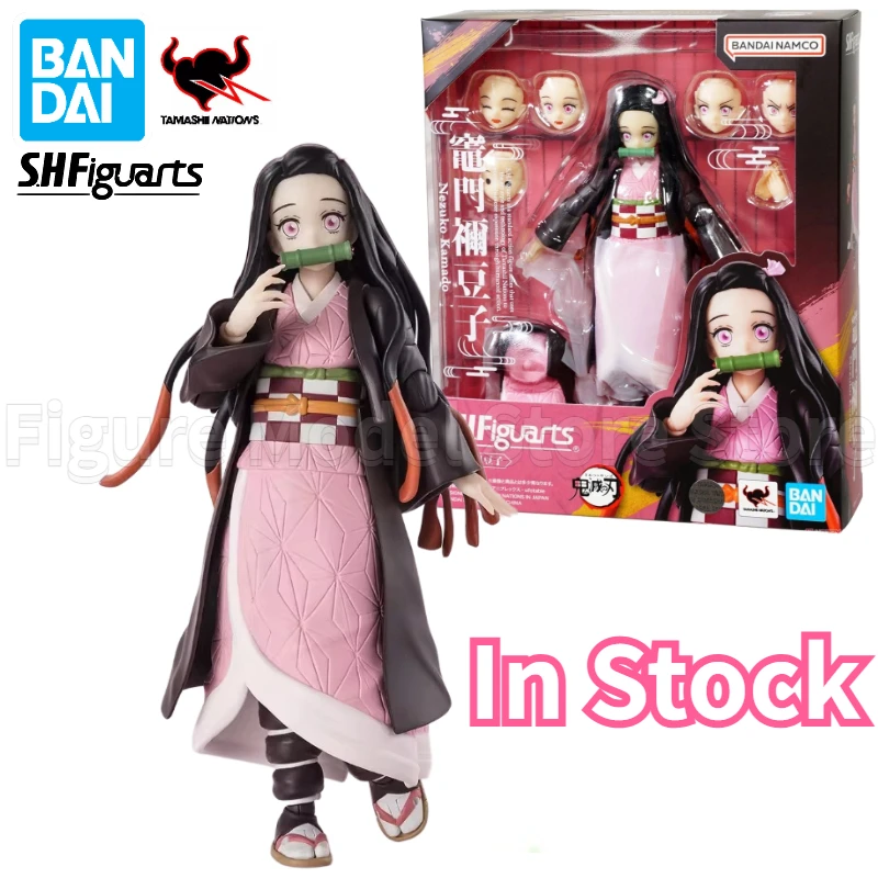 

In Stock 100% Original Bandai S.H.Figuarts SHF Demon Slayer Kimetsu No Yaiba Nezuko Kamado Anime Action Figures Toys