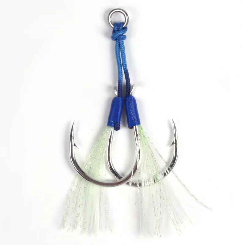 

6pairs/bag Saltwater Slow Fast Carbon Hooks Fishing Jig Barbed Hooks Strong Strength Falling Lure Hook