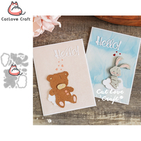 Catlove Clouds Rabbit Teddy bear Metal Cutting Dies Scrapbooking Mold Stencil Die Cuts Card Making DIY Craft Embossing New Dies