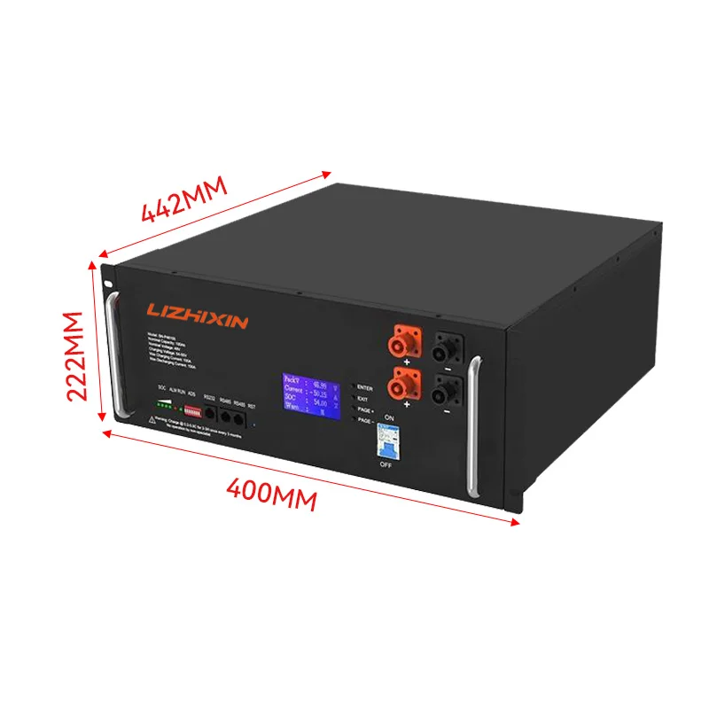 48V 120ah Rack Mounted Lithium Battery 51.2V 100ah 200ah 300ah LiFePO4 Battery Pack for Home Battery Energy Storage System