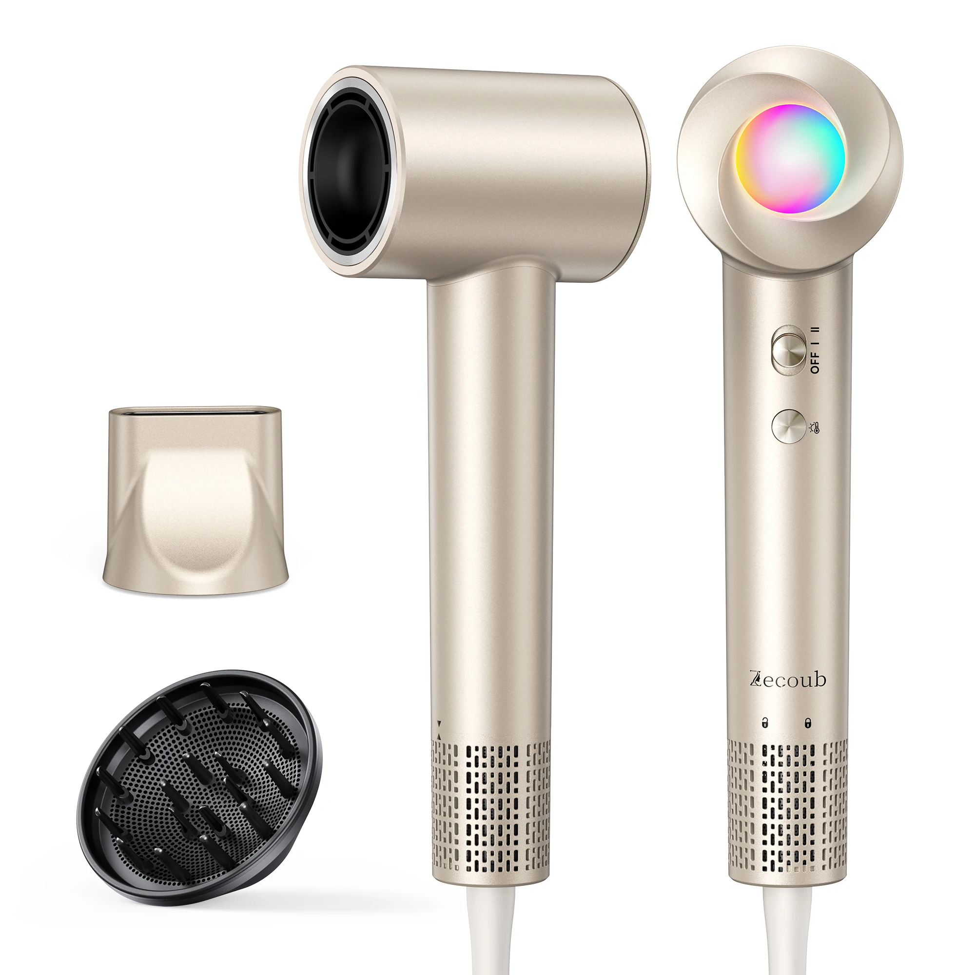 

Bopcal Ionic Hair Dryer with Diffuser - 160000RPM High-Speed Blow Dryer, 500 Millons Ions Frizz Free, Fast Drying for Women Men