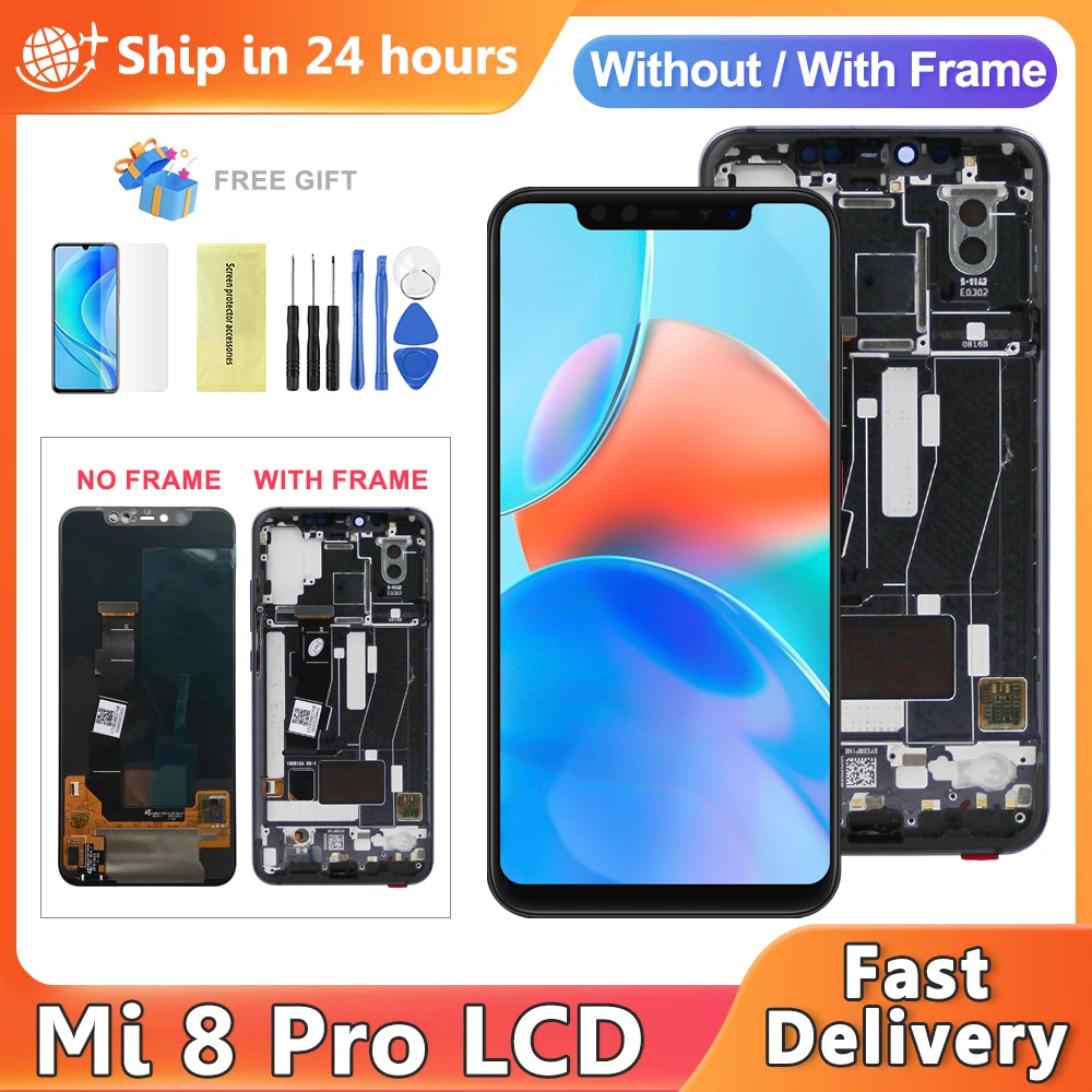 6.21'' Screen For XIAOMI Mi 8 Pro M1807E8A LCD Display Touch Screen Digitizer assembly For mi8 pro Screen replacement