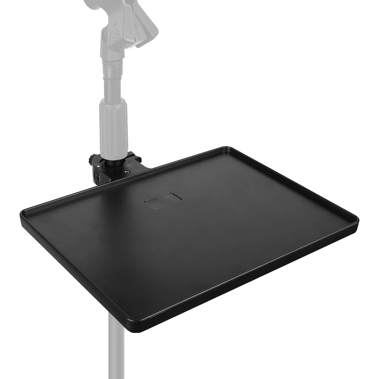 Geekria for Creators Microphone Stand Tray, Clamp On Shelf, Adjustable Rack Holder, Sound Card Tray