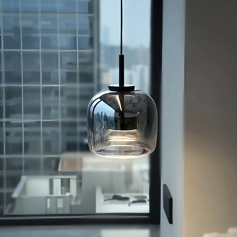 

MZISOSOD for Nordic minimalist glass hanging lamp indoor art creative design bedside pendant lights bar cafe dining living