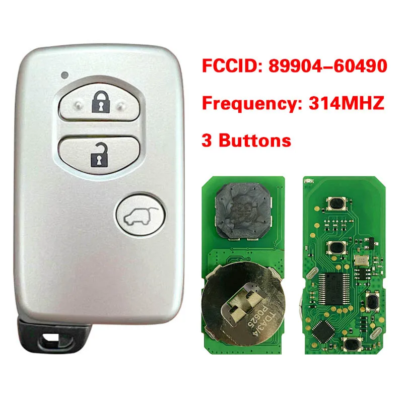 CN007259 314MHz Smart Card Proximity Remote Key for Toyota Prado 2010-2017 89904-60490 FCC ID: B74EA