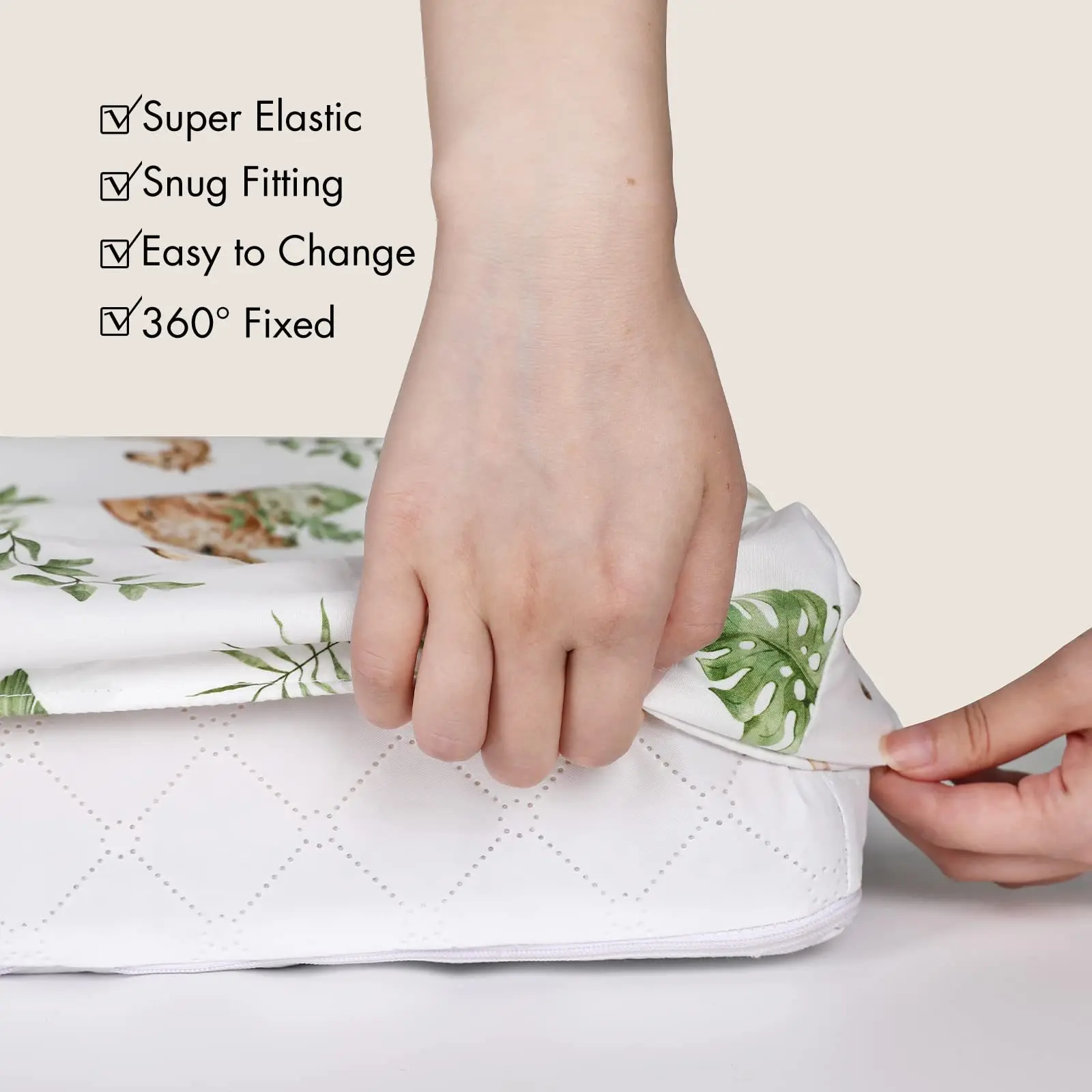 2PCSBaby Waterproof Bed Sheet Changing Pad Covers Soft Reusable Mattress Protector Washable Breathable Diaper Pad Sheet for Kids