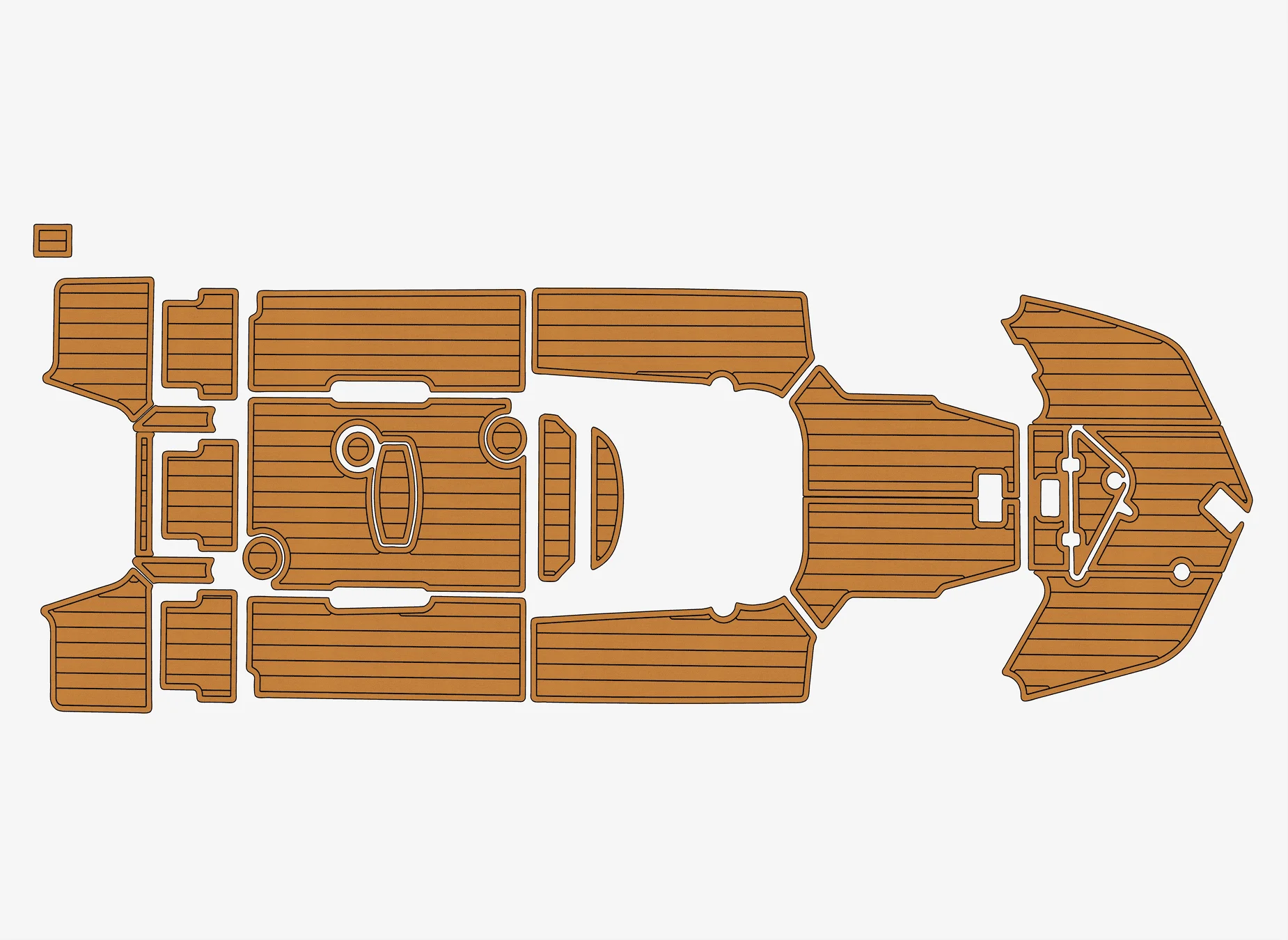 Non-Slip EVA Faux Teak Marine Mat Self-Adhesive 6mm Yacht Cockpit Pad for 2022 Nauticstar 231 Hybrid Boat Decking Easy Install