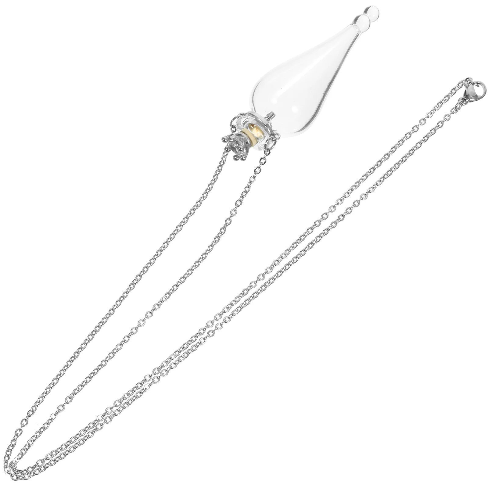 Bottle Necklace Mini Jars with Chain Small Pendants Necklaces Tiny Glass Bottles Cork Little