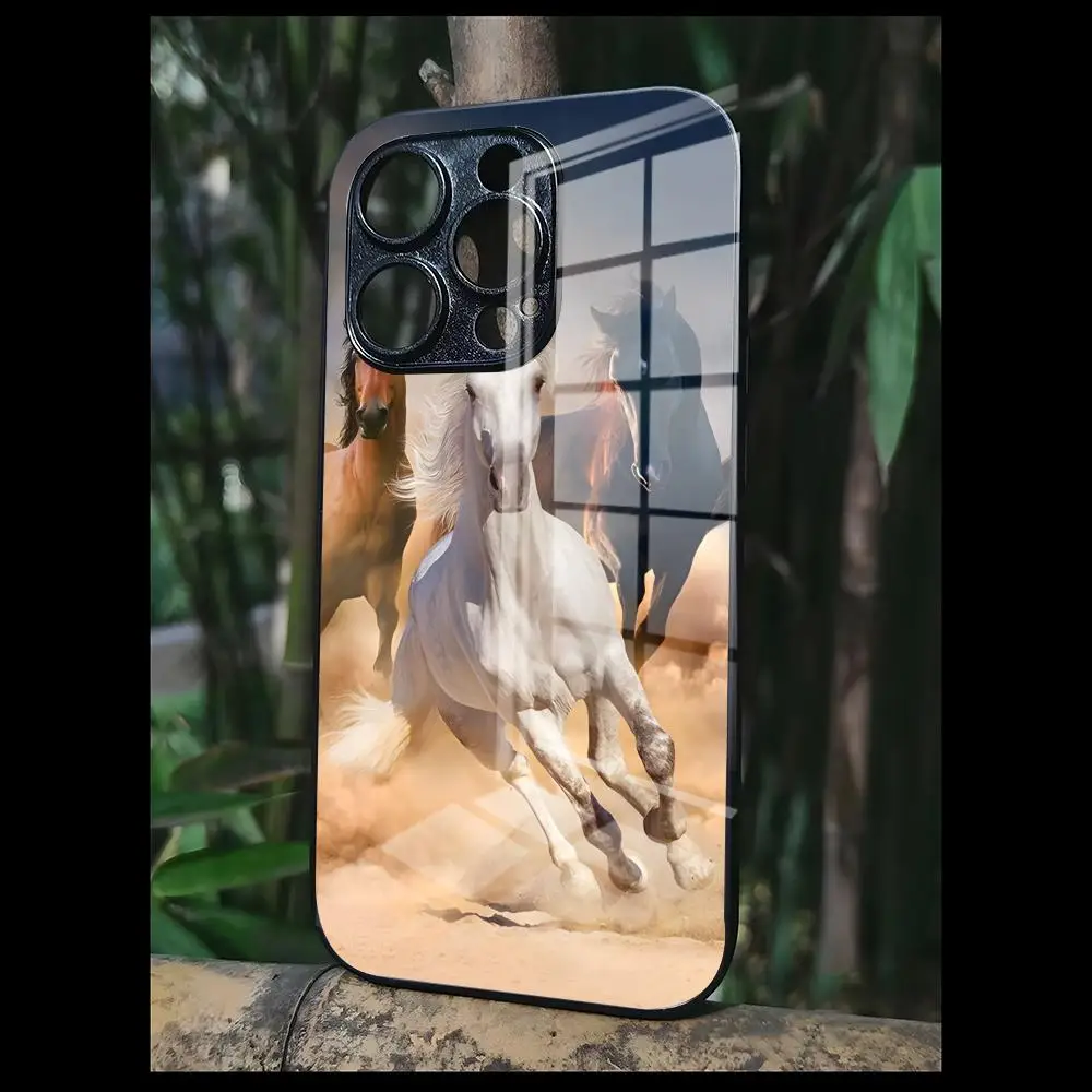 Tier Das Pferd Silikon Für OPPO A 55 54 One Plus 8T 92s A93s A94 95 8 9 7 Pro FindX3 X5PRO RENO4 RENO7 Reno4se 5F 6Z Glas C