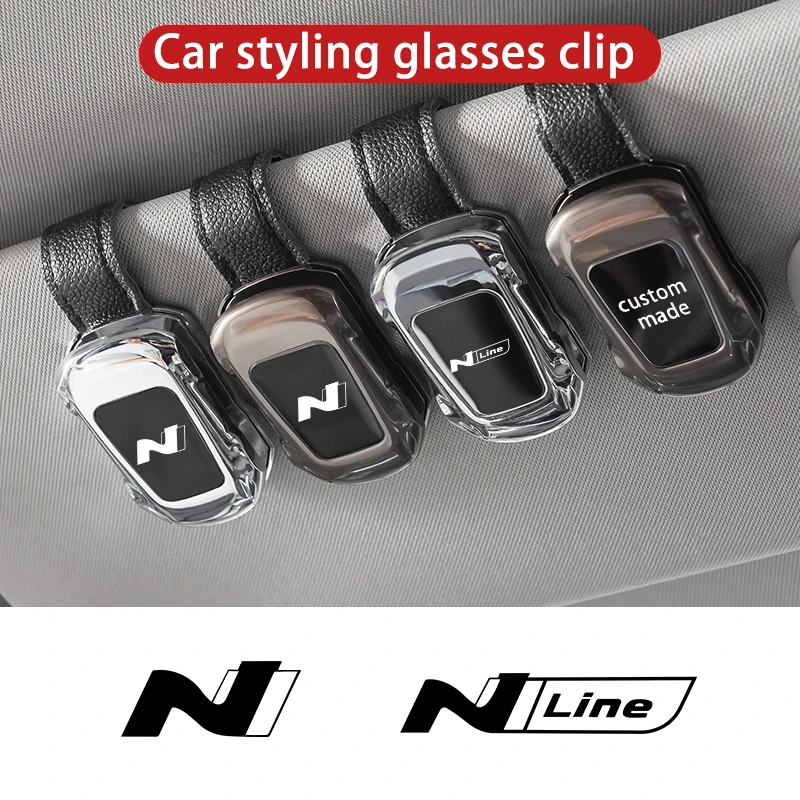 General Car Sunshade Eyeglass Box Auto Styling Sunglasses Glasses Clip For Hyundai Tucson Elantra Veloster Sonata Kona N Nline