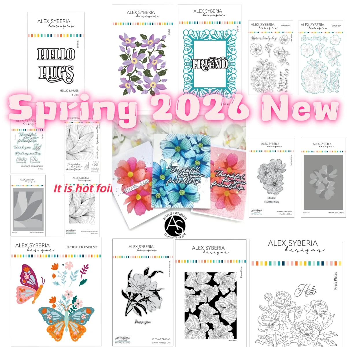 Spring Valentine 2026 Floral Letter Frame Metal Cutting Die Clear Stamps Stencil Hot Foil for DIY Decorating Scrapbook Paper