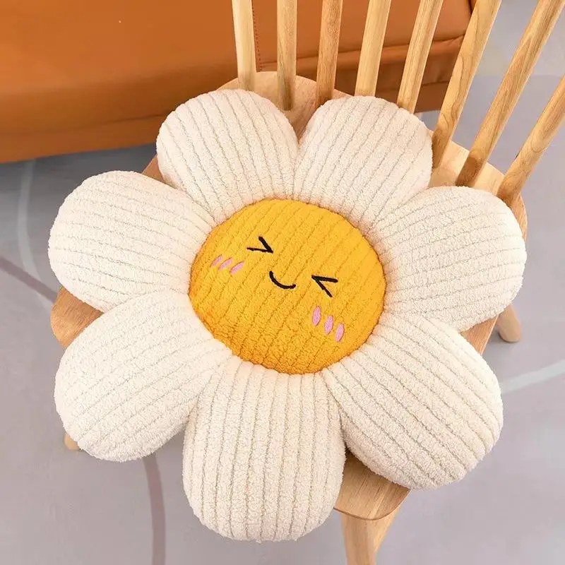 New Daisy Cute Sunflower  Cushion Living Room Car Sofa Bedroom Office Plant Floral Design Health Care Butt Pad Witch Ice