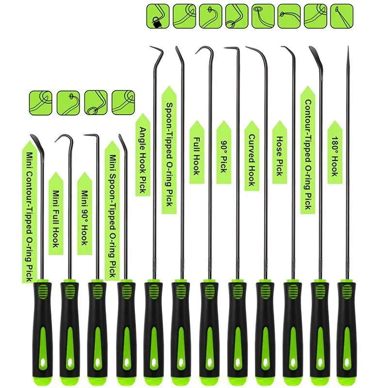 10/4Pcs Precision Pick and Hook Set, Car Auto Oil Seal/O-Ring Seal Gasket Pick Mini Precision Hooks Professional Puller Remover