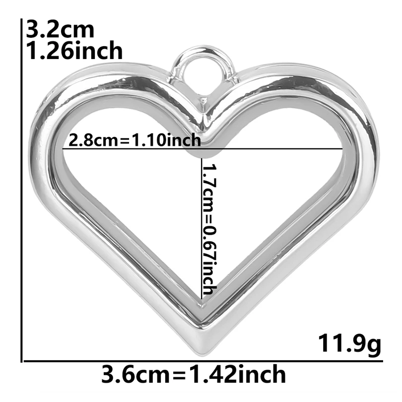 New 1PC Heart Living Memory Photo Relicario Locket Pendant Necklace Floating Chams Picture Necklaces For Jewelry Women Men Gift