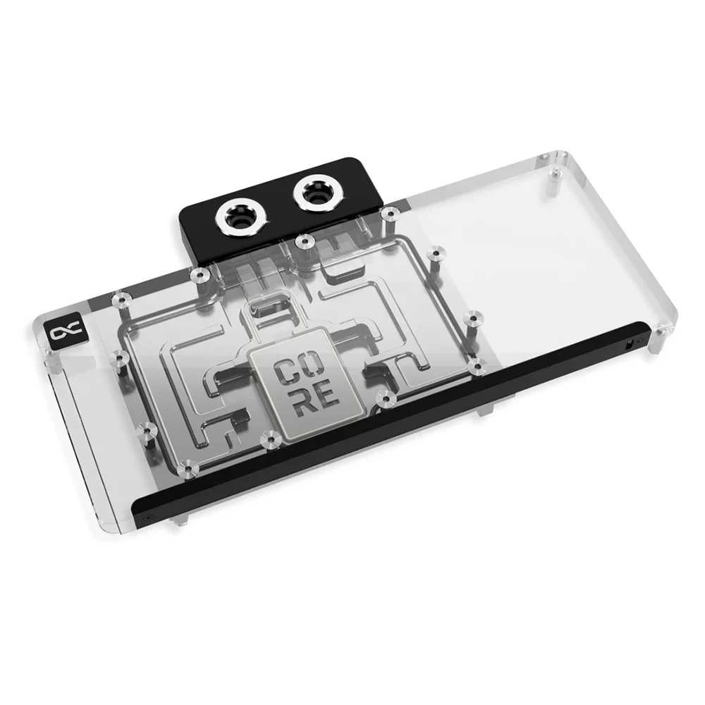 Alphacool Core GPU Water Block Serve For XFX Mercury AMD Radeon RX 9070XT OC Gaming,Magnetic Air Card Cooler With Backplate