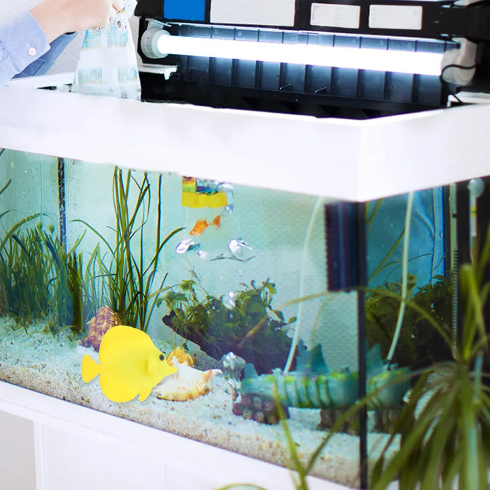 

2Pcs Aquarium Simulation Fish Luminous Silicone Lightweight Floating Decorative Landscaping Fake Fish Tank Ornament Aquarium