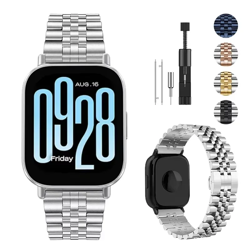 22mm Luxury Stainless Steel Strap for Redmi Watch 5 Lite/5 Active Metal Bracelet Watchband for Huawei Watch GT5-4-3 46mm Correa