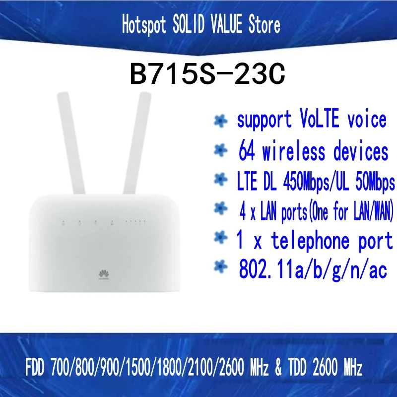 Unlocked New Hua wei B715s-23c 4G LTE Cat9 huawei B715 CPE 4G WiFi Router +2