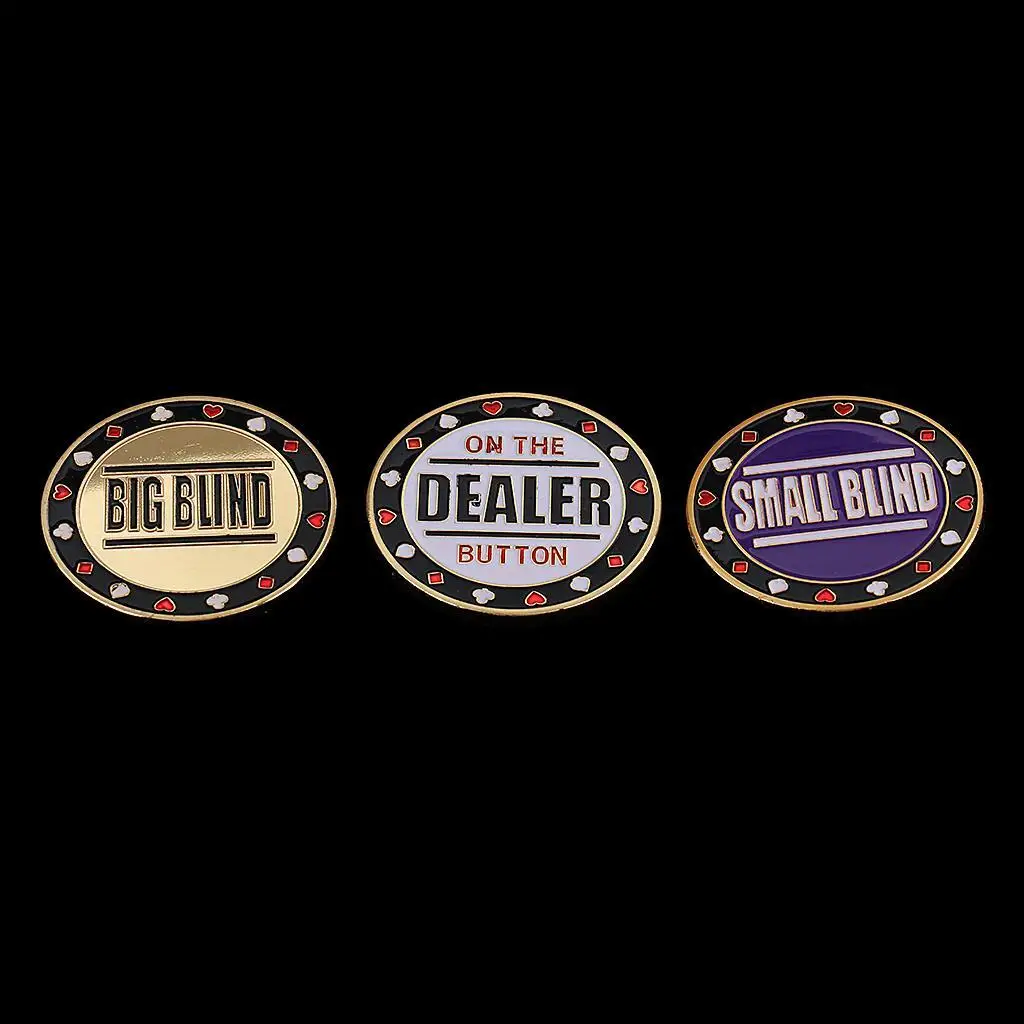 Professional Poker Game Dealers Button Poker Cards Guard Protector Metal Coin Poker Chip Button For Entertainment Dealer Button