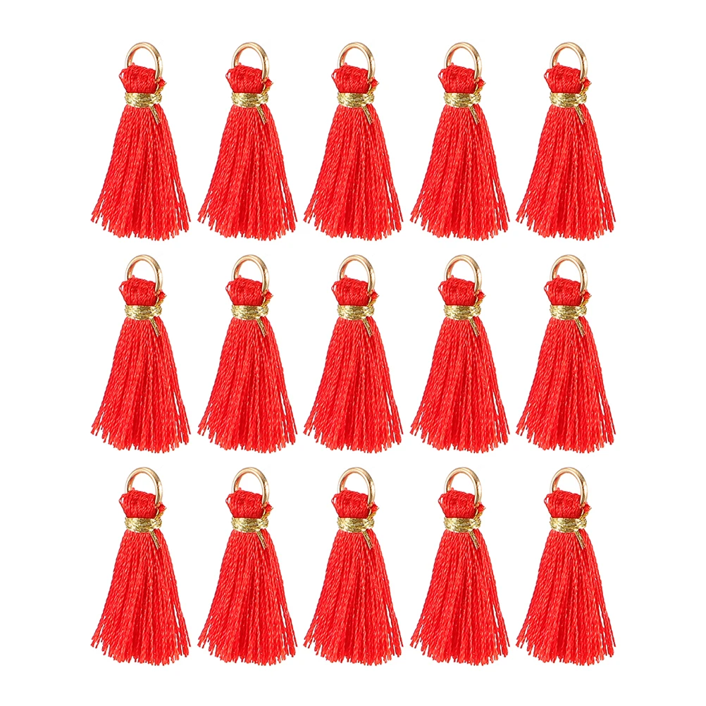

50pcs Decorative Tassel Fringe 2cm DIY Craft Accessories for Keychain Fan Pendant Gift Packaging Jewelry Making