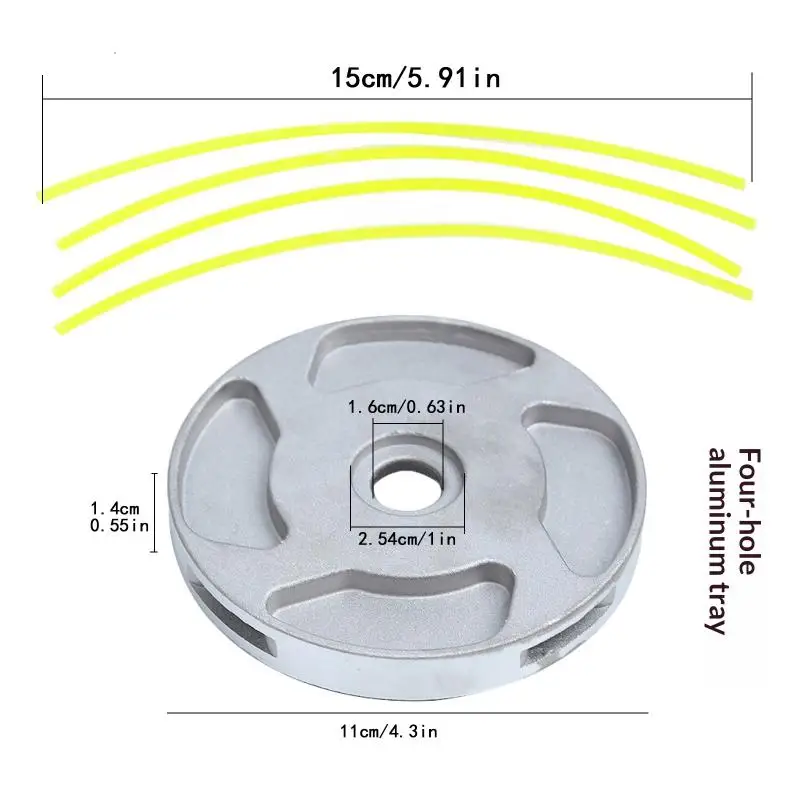 

Горячая распродажа: Универсальная алюминиевая насадка для триммера/кустореза с 4 нейлоновыми лесками для замены насадок кусторезов и триммеров