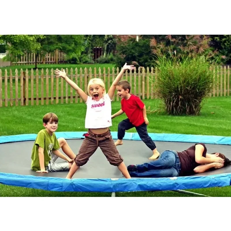 Newly Upgraded Promotion Large Outdoor Fitness Trampoline Children's Round Garden Play Equipment Steel And Polypro