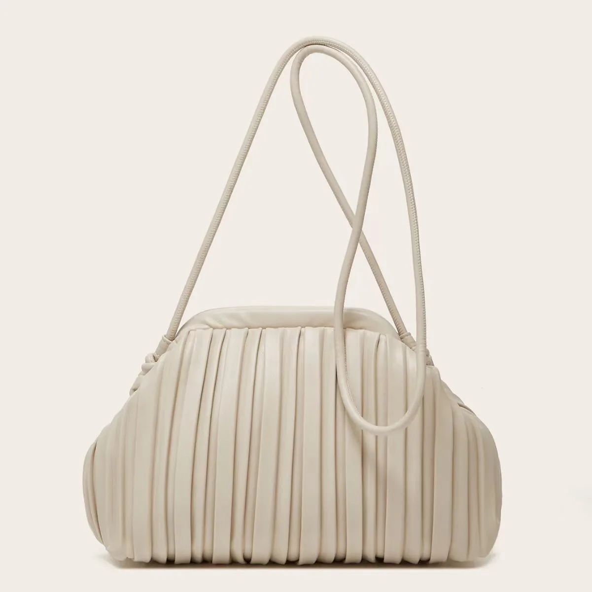 2023 New Wrinkled One Shoulder Cloud Bag Simple and Elegant Crossbody Dumpling Bag Fashionable Women's Bag Small Bag