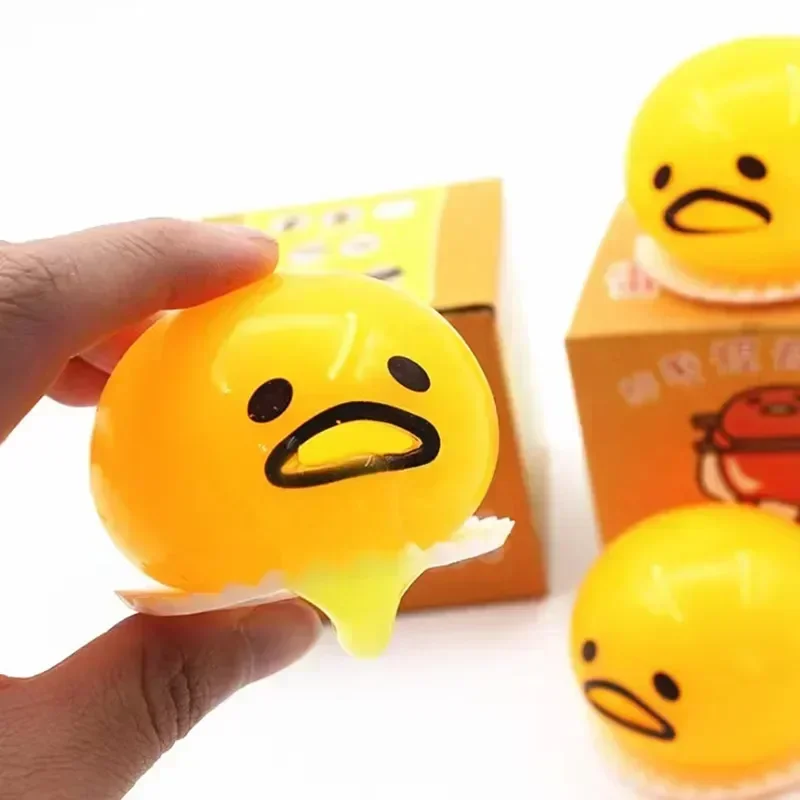 Nieuwe Squishy Kotsend Eigeel Stressbal Met Gele Knaap Verlichten Stress Speelgoed Grappig Knijpen Lastig Antistress Walgelijk Ei Speelgoed